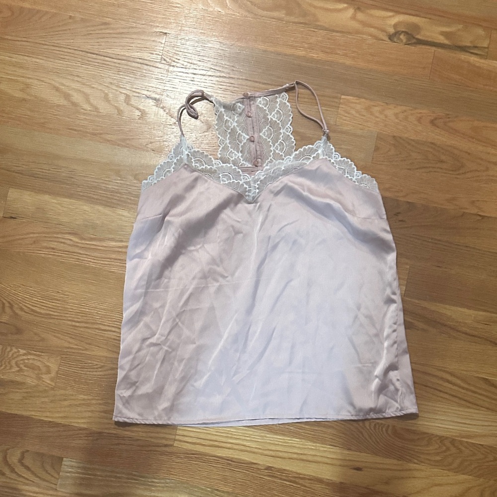 Gibson Lace Trim Satin Cami
